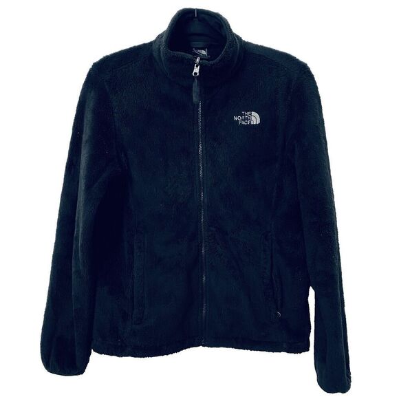 The North Face Oscito Black Full Zip Shaggy Cinch Hem Jacket Women's Medium - Picture 1 of 16